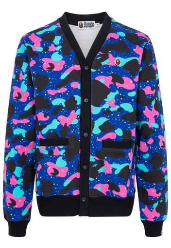 A BATHING APE® camouflage-print cardigan - Viola