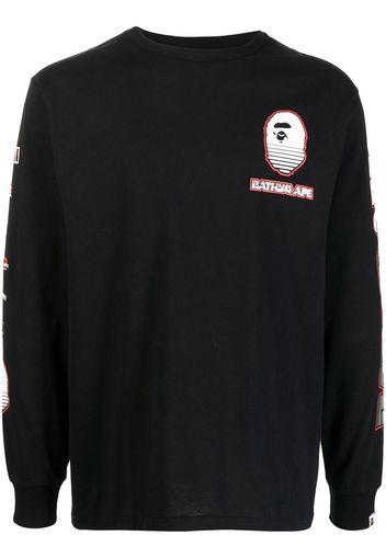 A BATHING APE® Graphic long-sleeve T-shirt - Nero