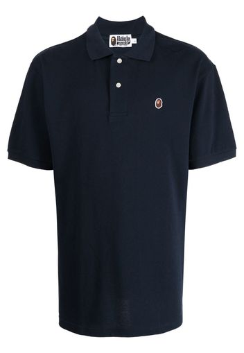 A BATHING APE® embroidered-logo polo shirt - Nero