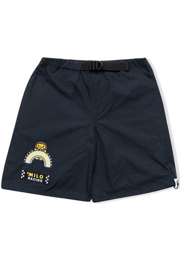 A BATHING APE® Baby Milo racing shorts - Blu