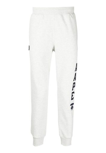 A BATHING APE® slim-cut logo-print track pants - Grigio