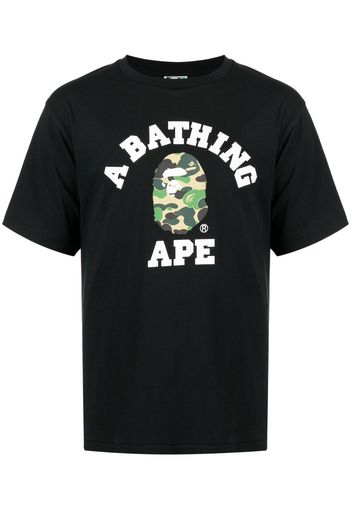 A BATHING APE® logo-print cotton T-shirt - Nero