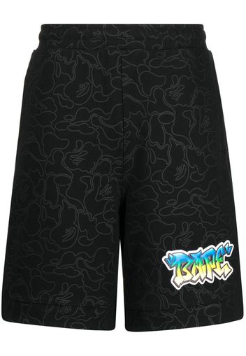 A BATHING APE® logo-patch track shorts - Nero