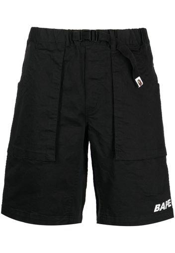 A BATHING APE® Climbing logo-embroidered shorts - Nero