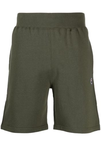 A BATHING APE® Ape Head One Point cotton shorts - Verde