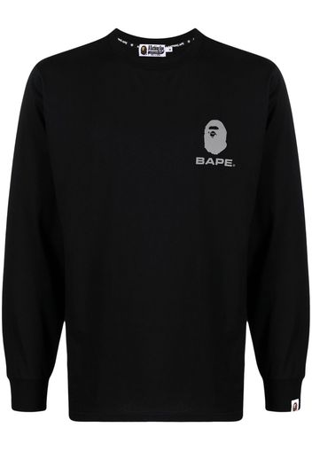 A BATHING APE® logo-print cotton sweatshirt - Nero