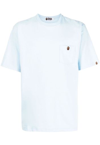 A BATHING APE® logo-pacth cotton T-shirt - Blu