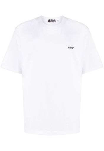 A BATHING APE® logo-patch cotton T-shirt - Bianco