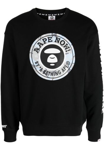 A BATHING APE® Felpa girocollo con stampa - Nero