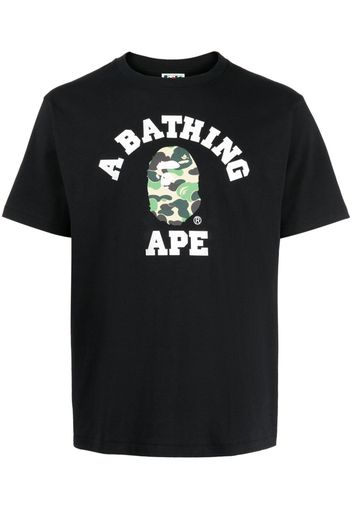 A BATHING APE® logo-print cotton T-shirt - Nero