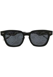 lens-decal square sunglasses