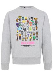 A BATHING APE® x Kid Cudi Baby Milo crewneck sweatshirt - Grigio