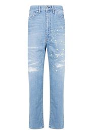 A BATHING APE® x Kid Cudi damaged straight-leg jeans - Blu