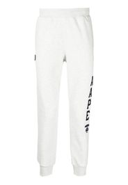 A BATHING APE® slim-cut logo-print track pants - Grigio