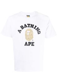 A BATHING APE® logo-patch cotton T-shirt - Bianco