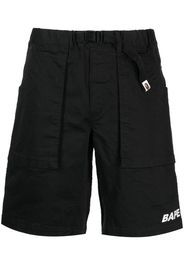 A BATHING APE® Climbing logo-embroidered shorts - Nero