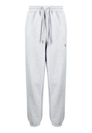 A BATHING APE® logo-patch cotton blend track pants - Grigio