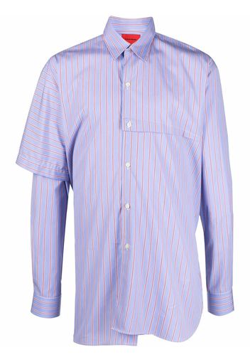 A BETTER MISTAKE Camicia Hallucination a righe - Blu