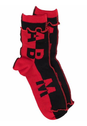 A BETTER MISTAKE two-tone reversed acronym socks - Nero