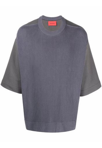 A BETTER MISTAKE Hybrid knit T-shirt - Grigio