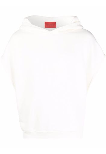 A BETTER MISTAKE cap-sleeves oversized hoodie - Bianco