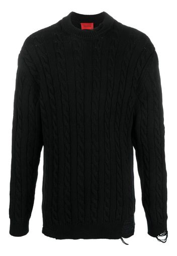 A BETTER MISTAKE cable-knit jumper - Nero