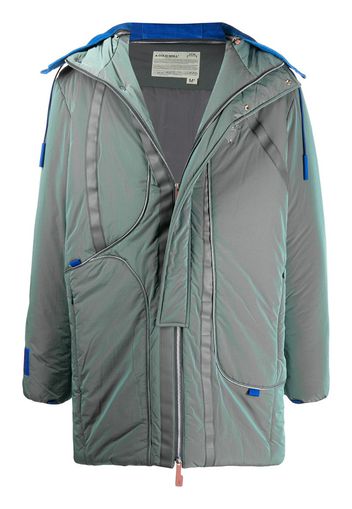 iridescent padded coat