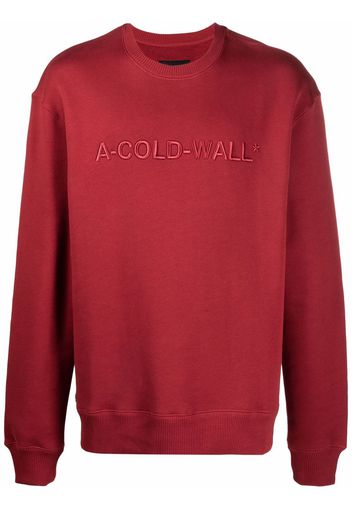 A-COLD-WALL* logo-embroidered cotton sweatshirt - Rosso