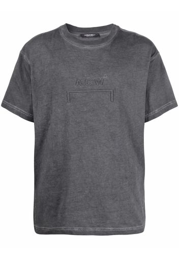 A-COLD-WALL* logo embroidered organic cotton T-shirt - Nero