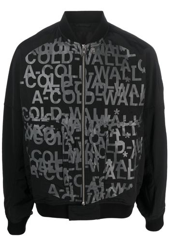 A-COLD-WALL* logo-print bomber jacket - Nero