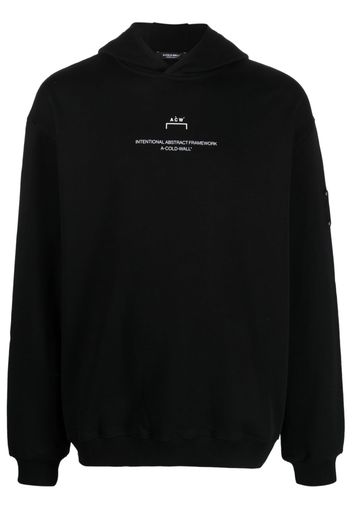 A-COLD-WALL* logo-print hooded sweatshirt - Nero