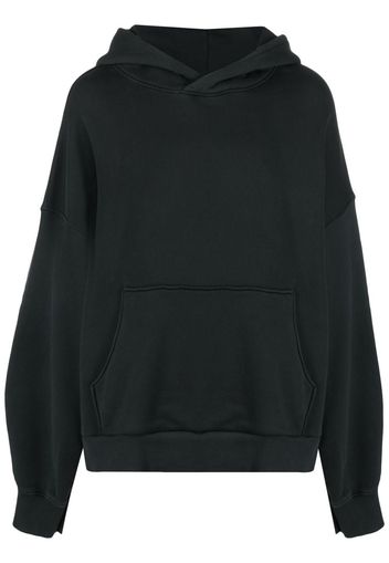 a paper kid slouchy cotton hoodie - Nero