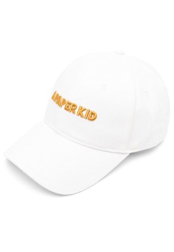 a paper kid logo-embroidered baseball cap - Bianco