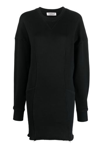 a paper kid cotton sweatshirt dress - Nero