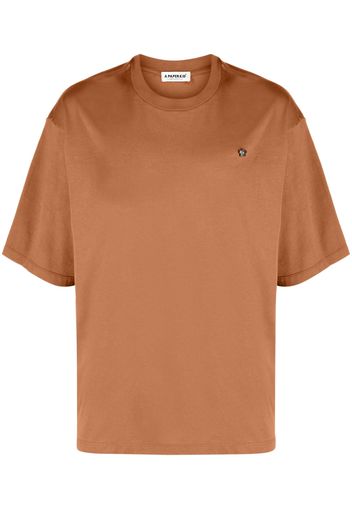 a paper kid unisex basic cotton shirt - Marrone