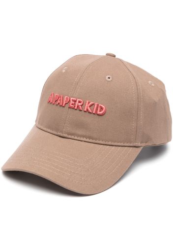 a paper kid embroidered-logo cotton cap - Toni neutri