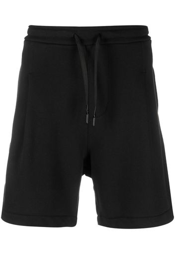 a paper kid drawstring cotton track shorts - Nero