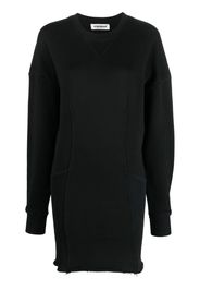 a paper kid cotton sweatshirt dress - Nero