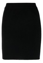 a paper kid ribbed-knit mini skirt - Nero