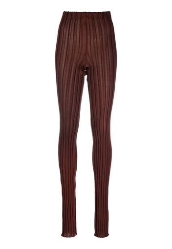 A. ROEGE HOVE Katrine ribbed-knit leggings - Marrone