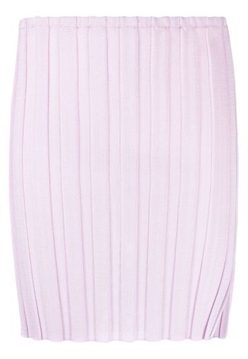 A. ROEGE HOVE Katrine ribbed cotton-blend miniskirt - Viola