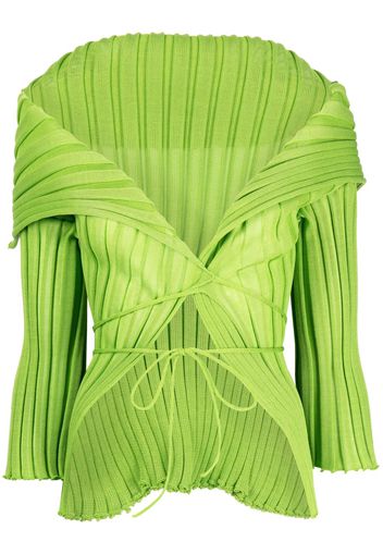 A. ROEGE HOVE Ara wrap knitted top - Verde