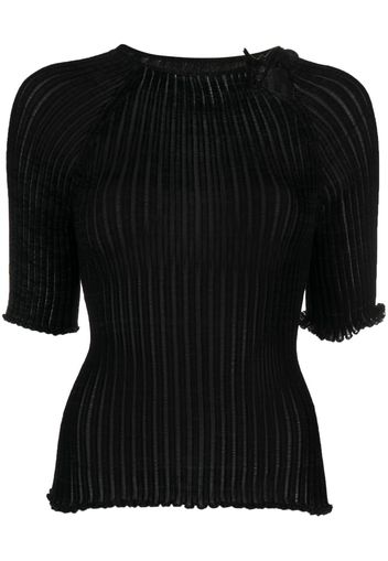 A. ROEGE HOVE Patricia ribbed t-shirt - Nero