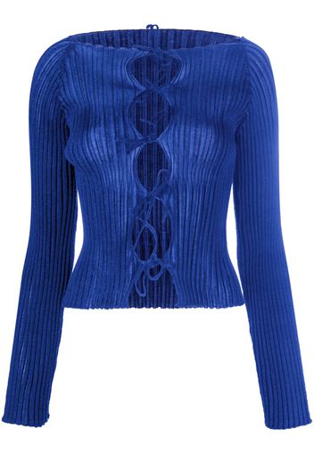 A. ROEGE HOVE Cardigan Emma a coste - Blu