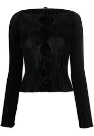 A. ROEGE HOVE Cardigan Emma a coste - Nero