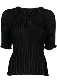 A. ROEGE HOVE Patricia ribbed t-shirt - Nero