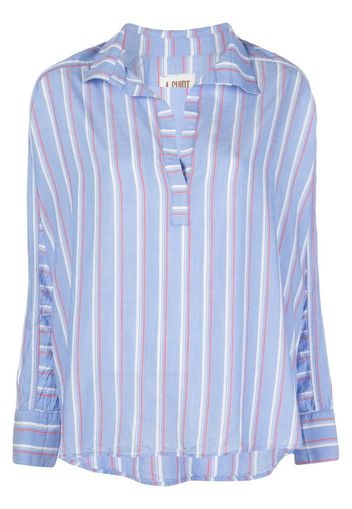 long sleeve striped print shirt