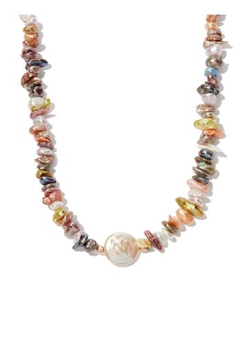 A Sinner in Pearls rainbow pearl beaded necklace - Toni neutri