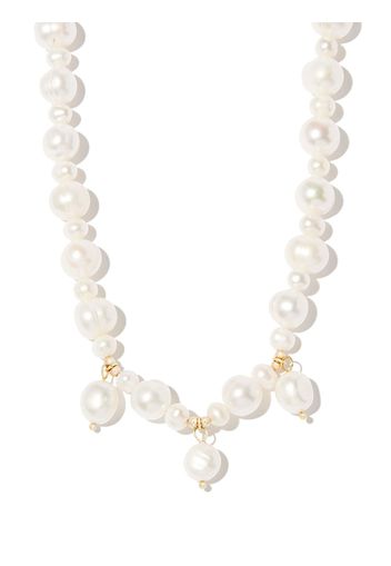 A Sinner in Pearls pearl ball bead charm necklace - Bianco