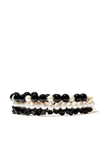 A Sinner in Pearls pearl beaded bracelet pack - Nero